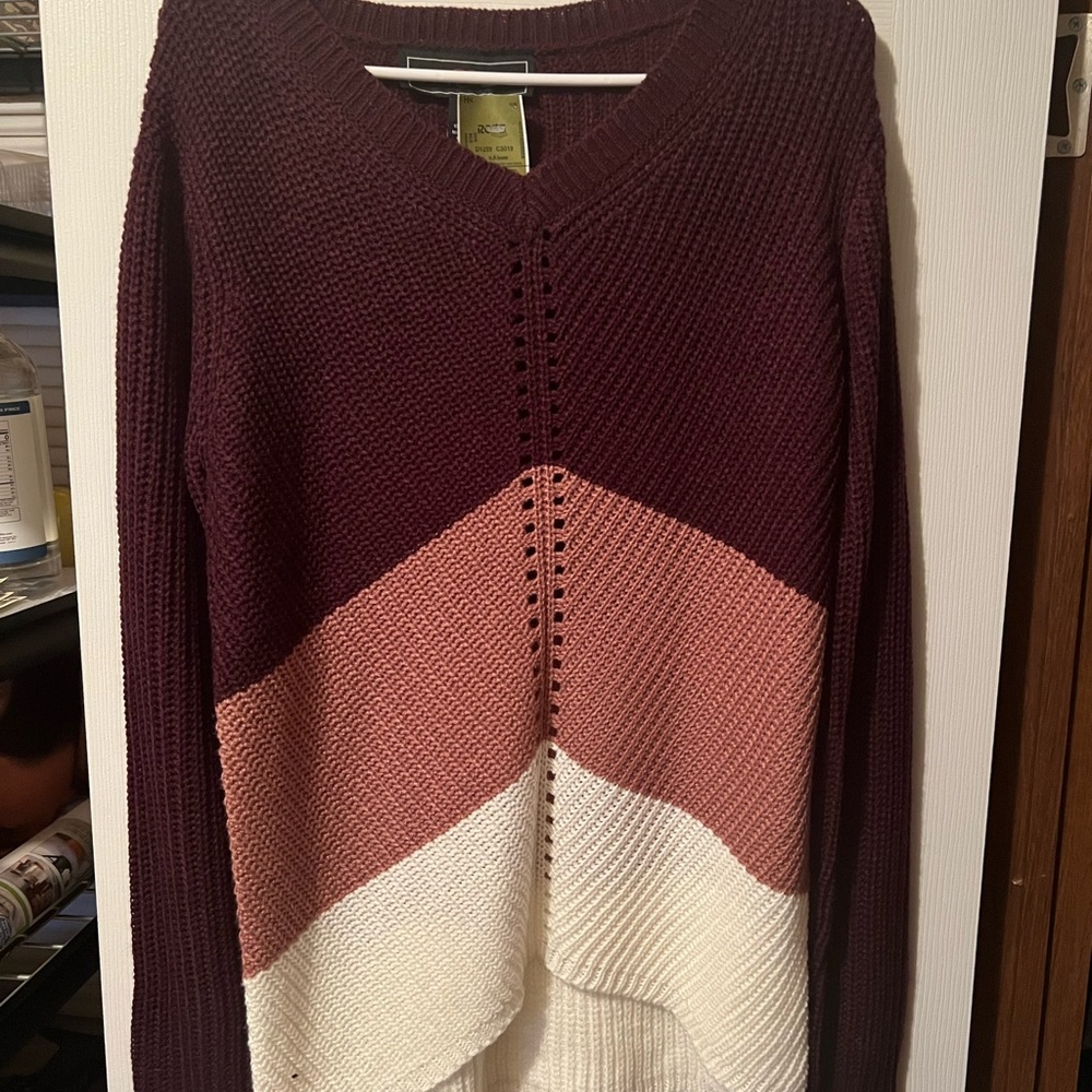 Colorblock V-Neck Sweater